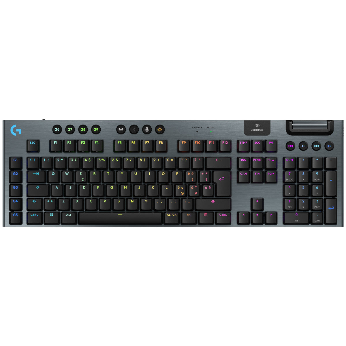 Logitech G G915 X LIGHTSPEED tastiera Gaming USB RF Wireless Bluetooth QWERTY Italiano Nero