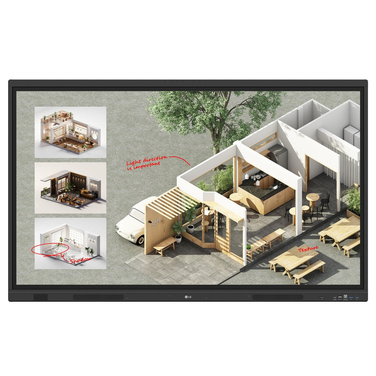 LG CreateBoard Standard lavagna interattiva 139,7 cm (55") 3840 x 2160 Pixel Touch screen Nero
