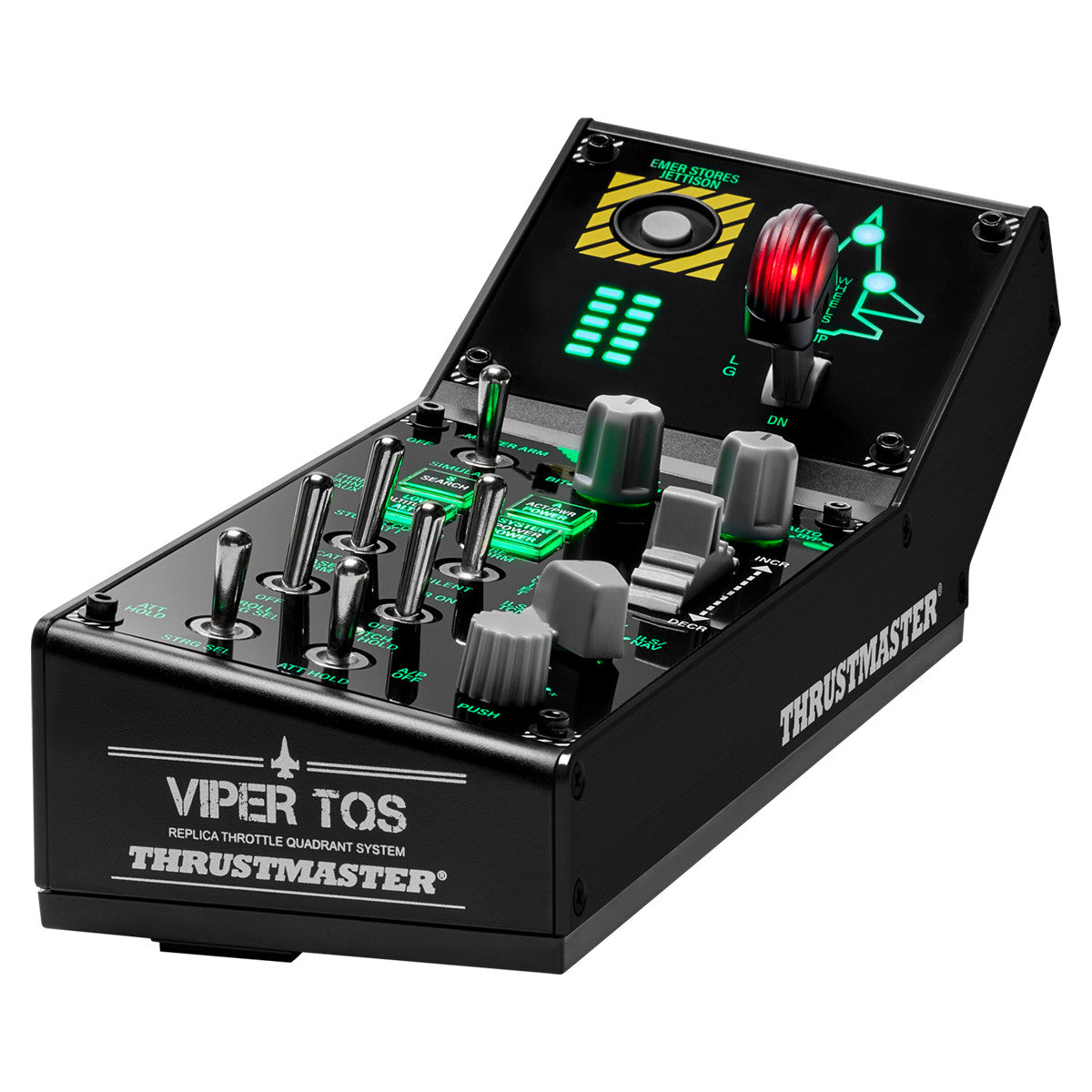 Thrustmaster VIPER Panel Nero USB Joystick leva di controllo del motore PC