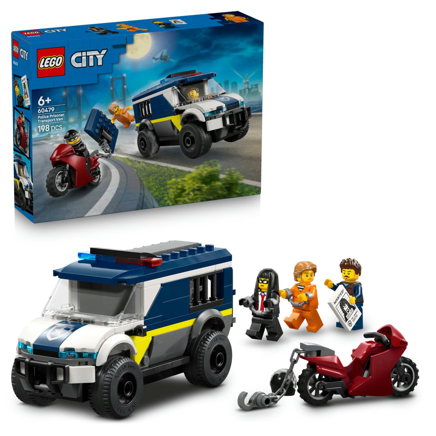 LEGO City Cellulare della Polizia 60479 Set da Costruzione 198 Pezzi 3 Minifigure 6 Anni