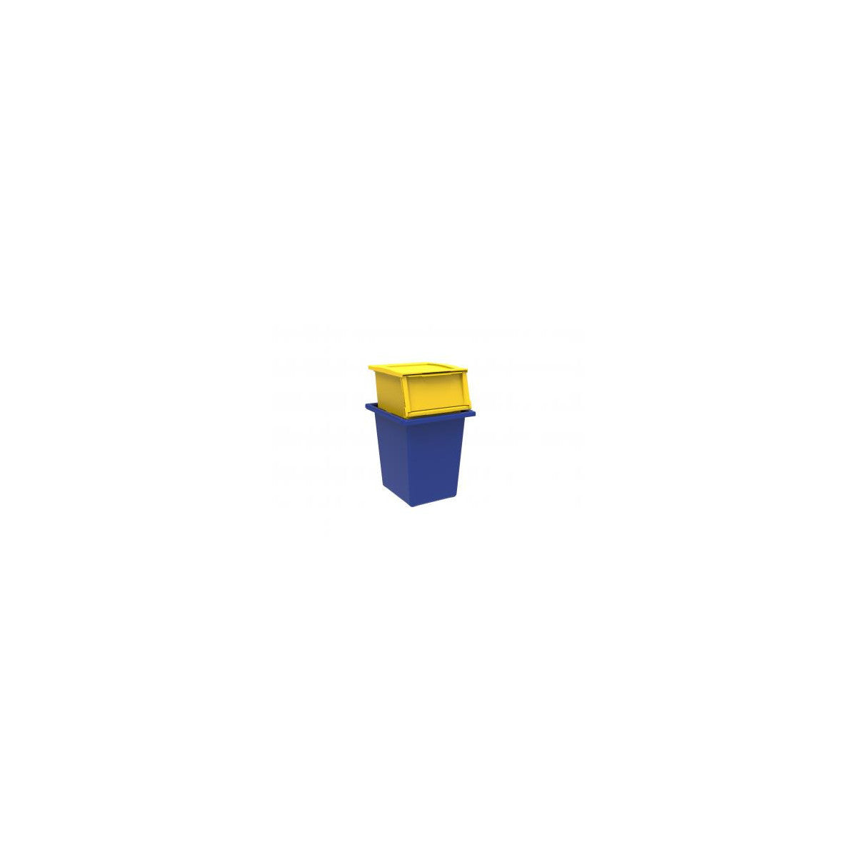 Terry Set Contenitori per la Raccolta Differenziata Ecobin 25 30 Lt Giallo e Blu
