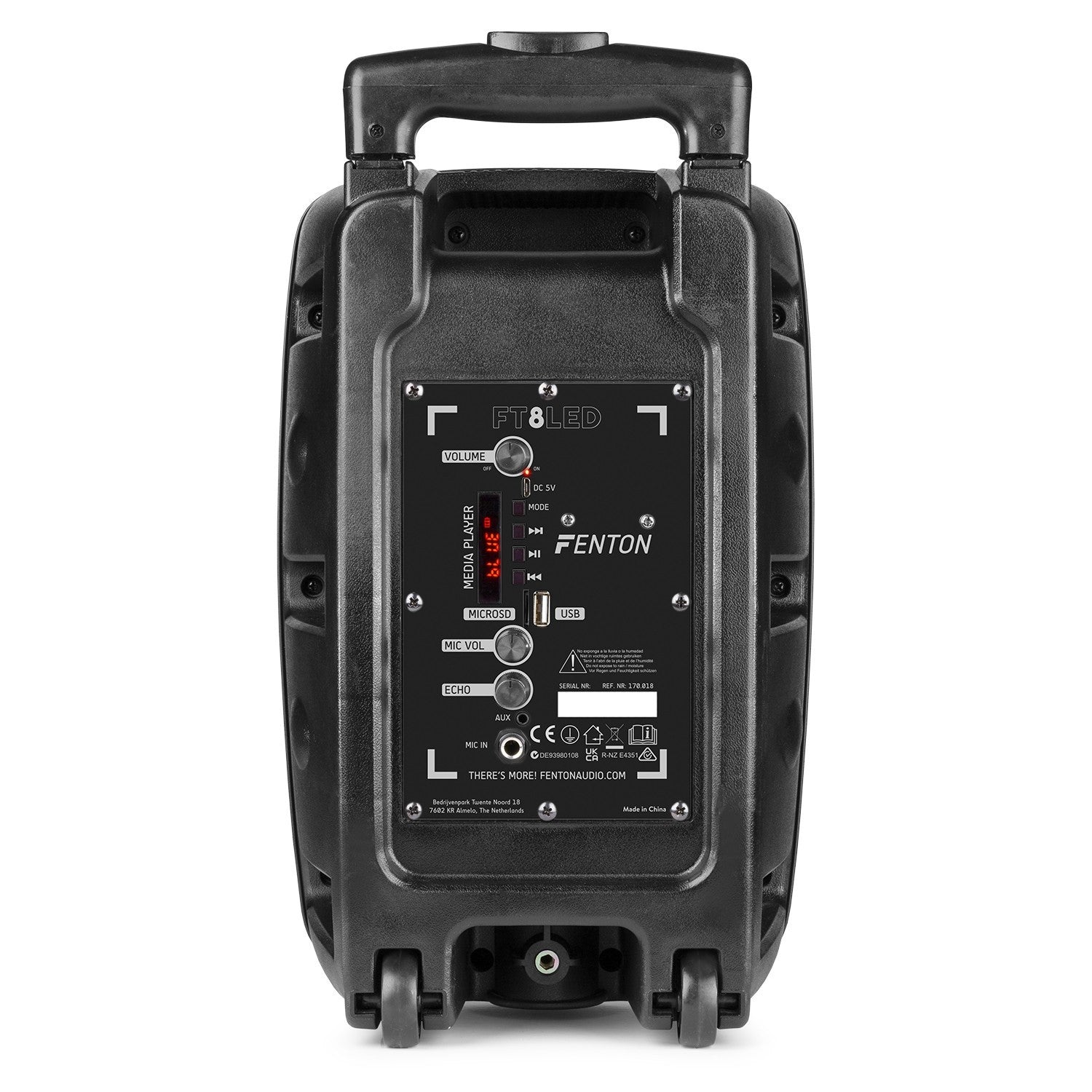 Fenton FT8LED-MK2 Sistema audio mobile Nero 300 W