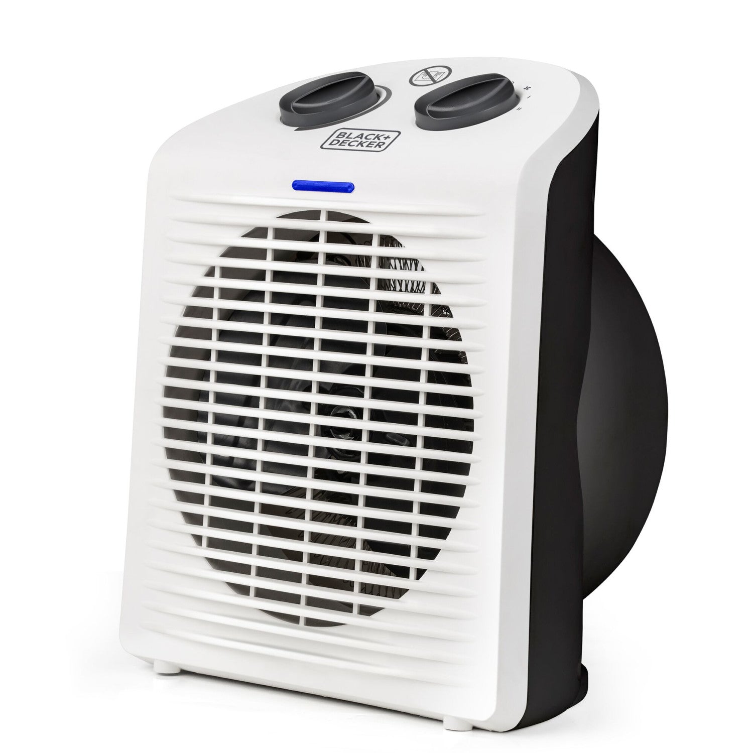 Black Decker BXFSH2000E stufetta elettrica Interno Nero, Bianco 2000 W Riscaldatore ambiente elettrico con ventilatore