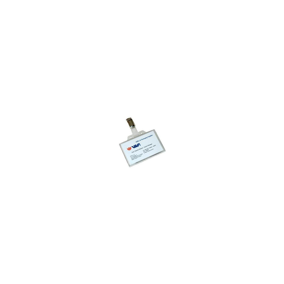 Viva Portanome in Busta PVC Trasparente 95x60mm Senza Aggancio con Cartoncino - Confezione 100 Pezzi