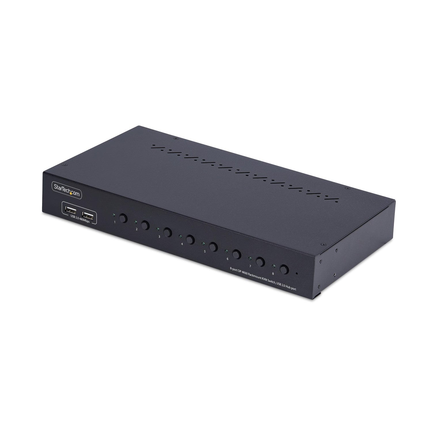 StarTech.com KVM Switch DisplayPort a 8 Porte con Kit Rack da 1U, 4K DP 1.2, hub USB a 4 Porte, Commutazione con Tasti a Scelta Rapida, Indipendente dal SO, TAA
