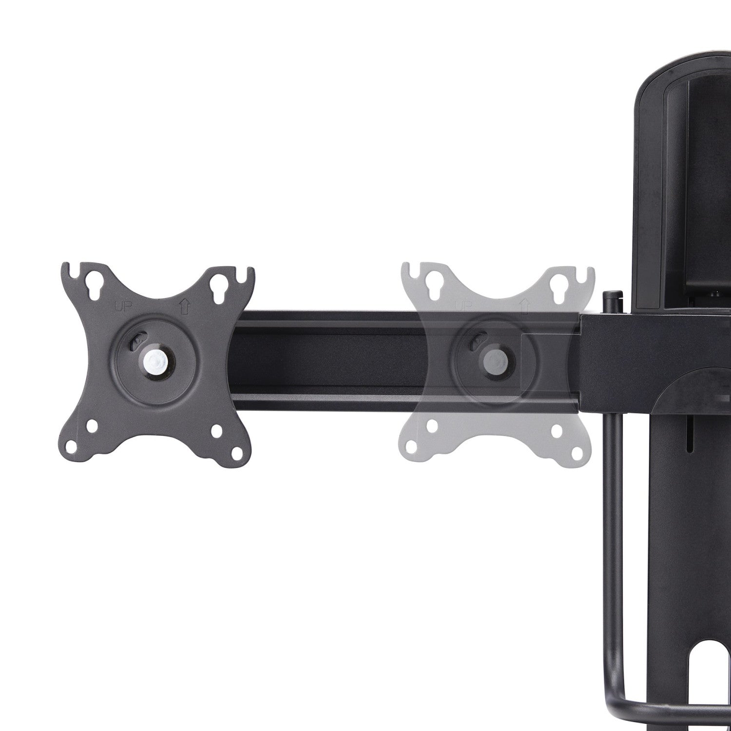 StarTech.com Supporto da Tavolo per Due Monitor- Staffa con barra trasversale per 2 Schermi da 27" VESA 75x75/100x100, altezza regolabile, portata 6 kg per Display
