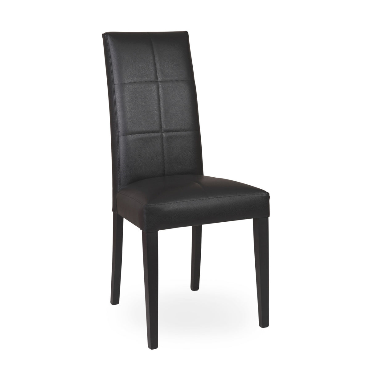 Artilegno Sedia Cheyenne Nero Ecopelle Struttura in Legno Laccato 46x45x100 cm