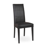 Artilegno Sedia Cheyenne Nero Ecopelle Struttura in Legno Laccato 46x45x100 cm