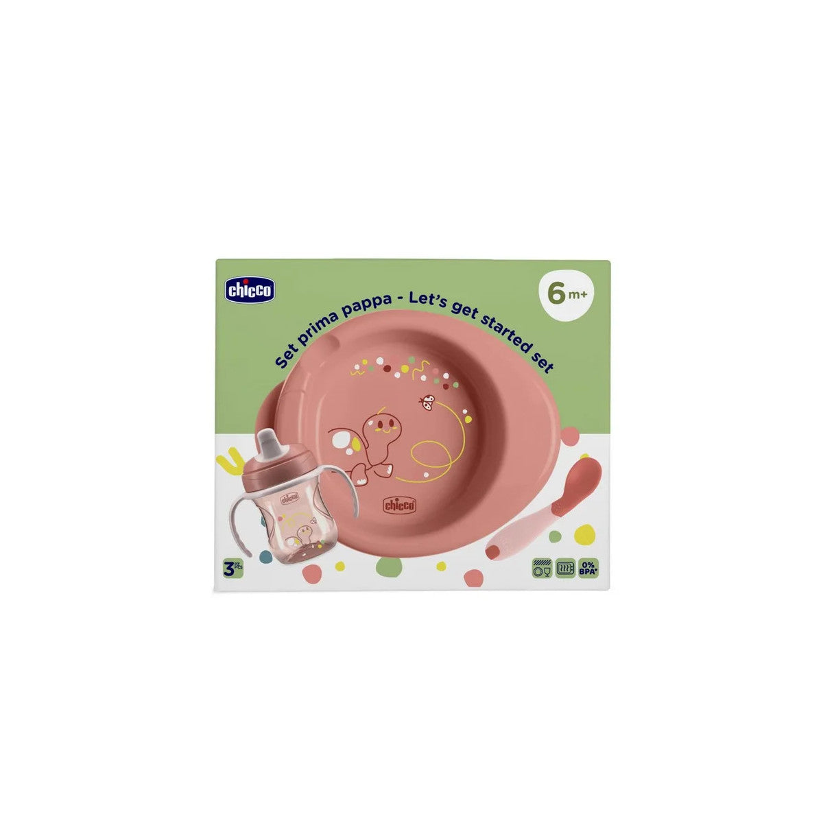 Chicco Set Prima Pappa 6m Rosa
