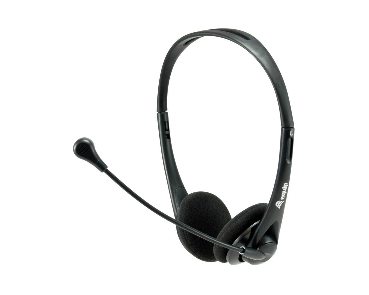 Equip 245305 Cuffie Cablato a Padiglione Ufficio USB tipo A Nero