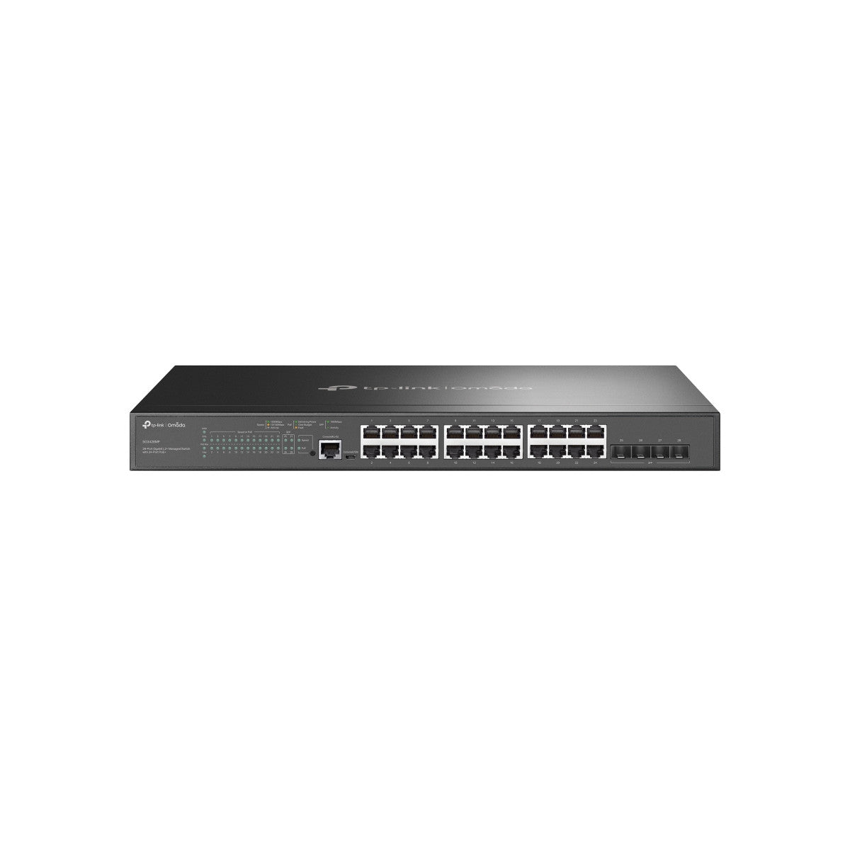 TP-Link Omada SG3428MP switch di rete Gestito L2 Gigabit Ethernet (10/100/1000) Supporto Power over Ethernet (PoE) 1U Nero