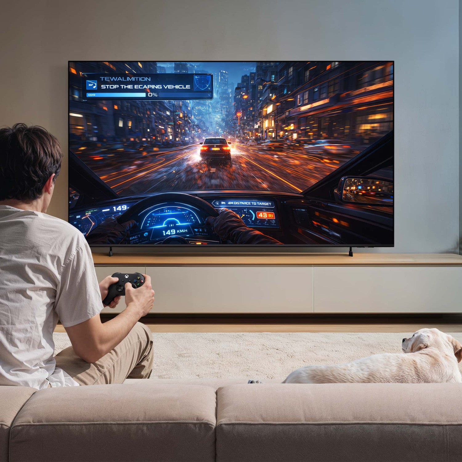 Samsung Mini LED AI TV 65" UE65M80HAUXZT 4K, Processore NQ4 AI Gen2, 4K Upscaling, Color Booster Pro, OTS Lite, Metal Stream Design, Vision AI Smart TV, 2026