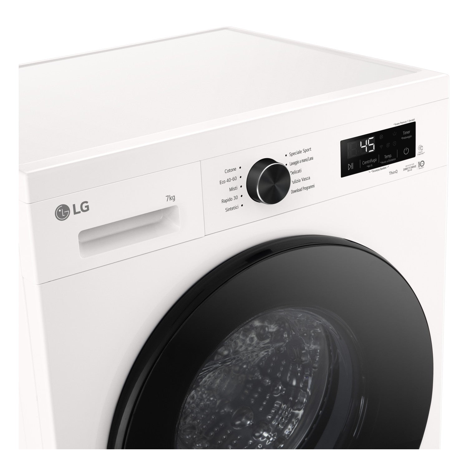 LG F2NX10S7NWB Lavatrice Slim 7 kg Classe A Ivory White