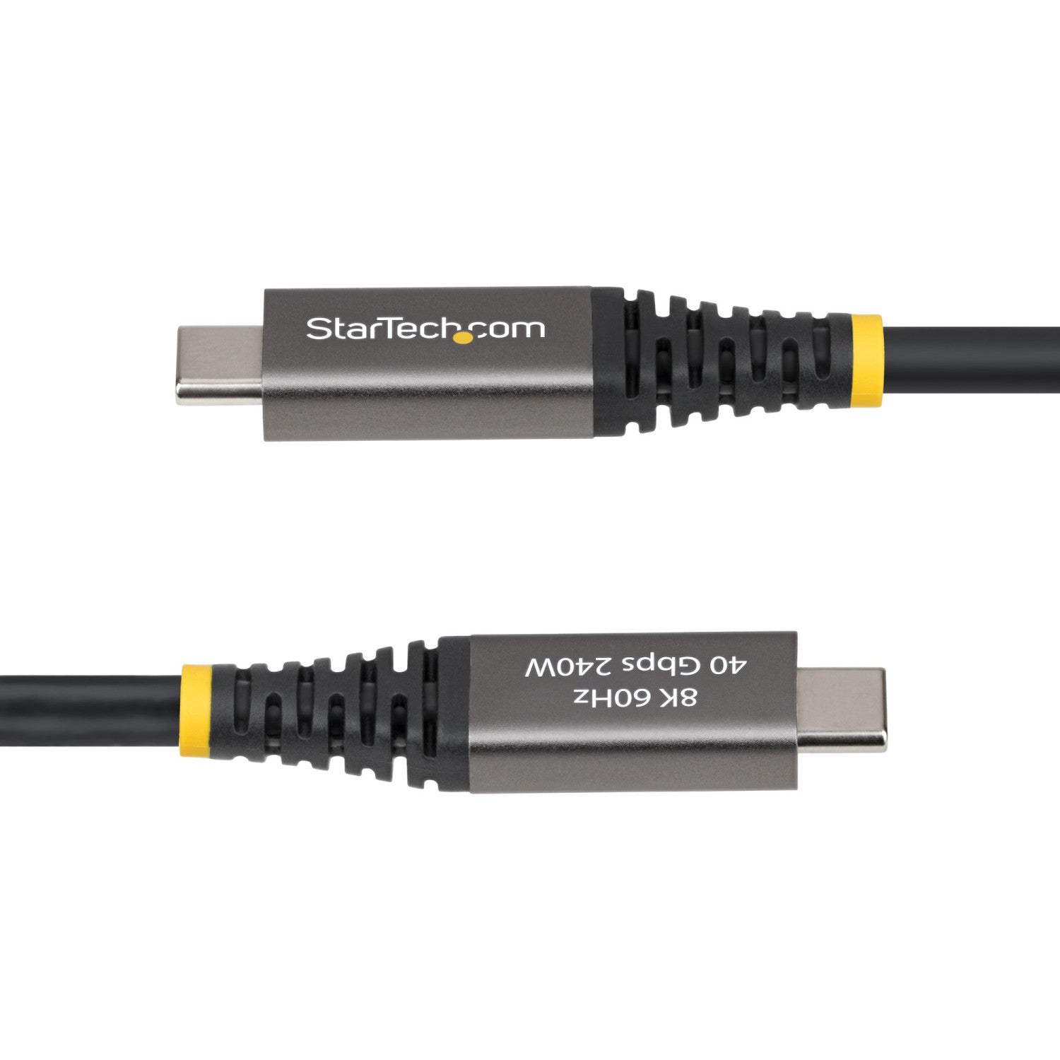 StarTech.com Cavo USB4 da 2m, 40 Gbps, Cavo USB-C Attivo, 240W PD, 8K 60Hz / 4K 240 Hz DP2.1 DP40, Rivestimento in TPE, Compatibile con Thunderbolt 4 - Nero