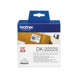 Brother DK-22225 nastro per etichettatrice Nero su bianco