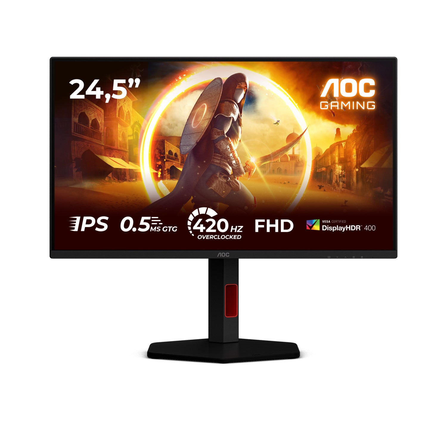 AOC G4 25G4KUR Monitor PC 62,2 cm (24.5") 1920 x 1080 Pixel Full HD LED Nero, Rosso