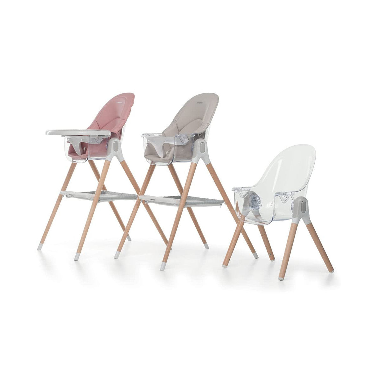 Foppapedretti Cadeira Alta 2 Em 1 Bonito Cadeira de Bebé, 6 Meses - 6 Anos (Máx. 15 Kg), Assento Ergonómico Reclinável, Acolchoamento Removível, Bandeja Dupla, Rosa