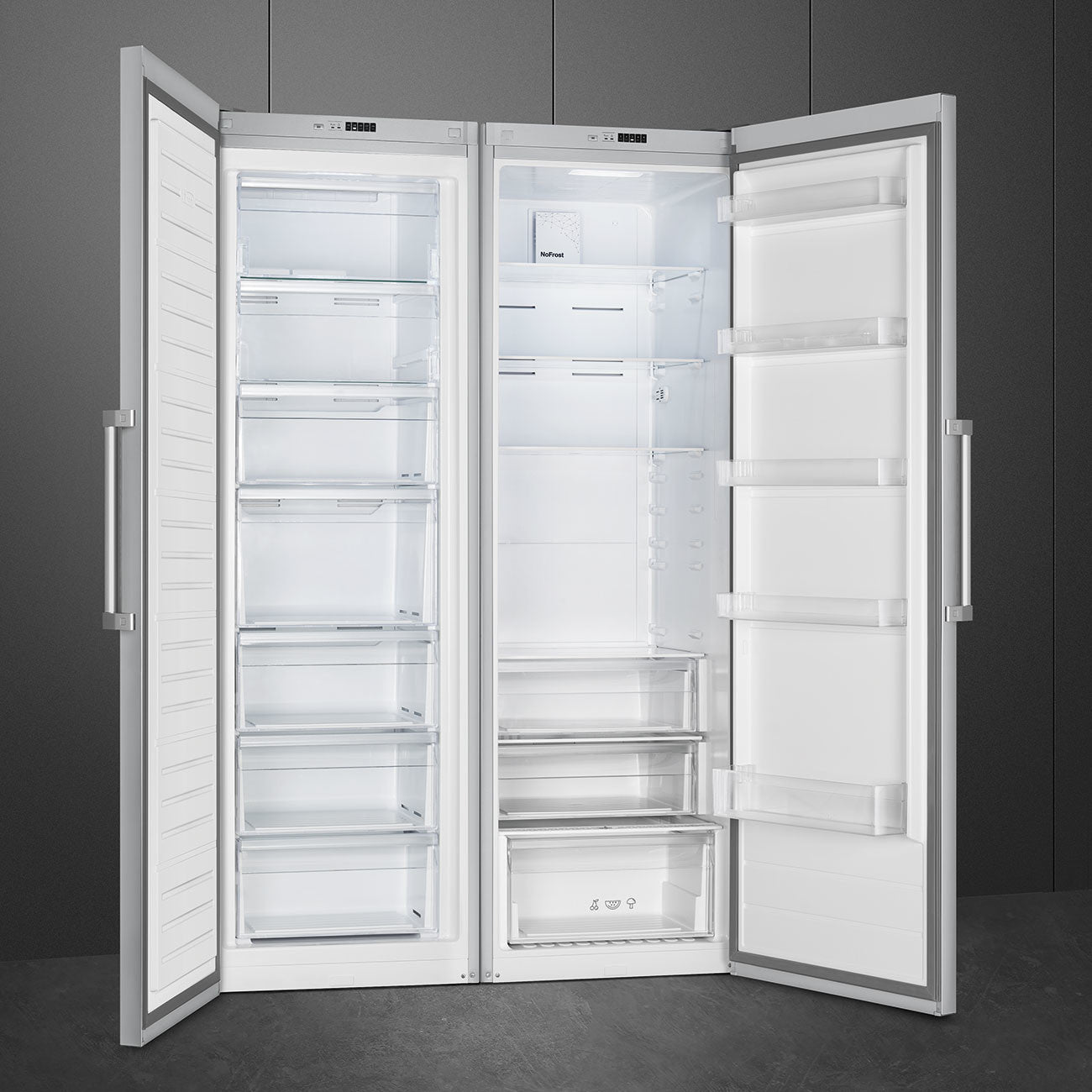 Smeg FS18EV2HX Frigorifero Libera Installazione 380 L E Acciaio Inossidabile
