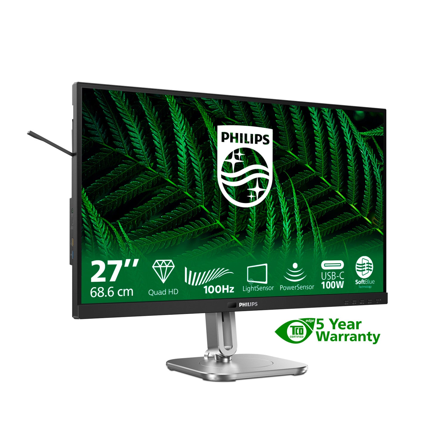 Philips 5000 series 27B2G5601/00 Monitor PC 68,6 cm (27") 2560 x 1440 Pixel Quad HD LCD Nero