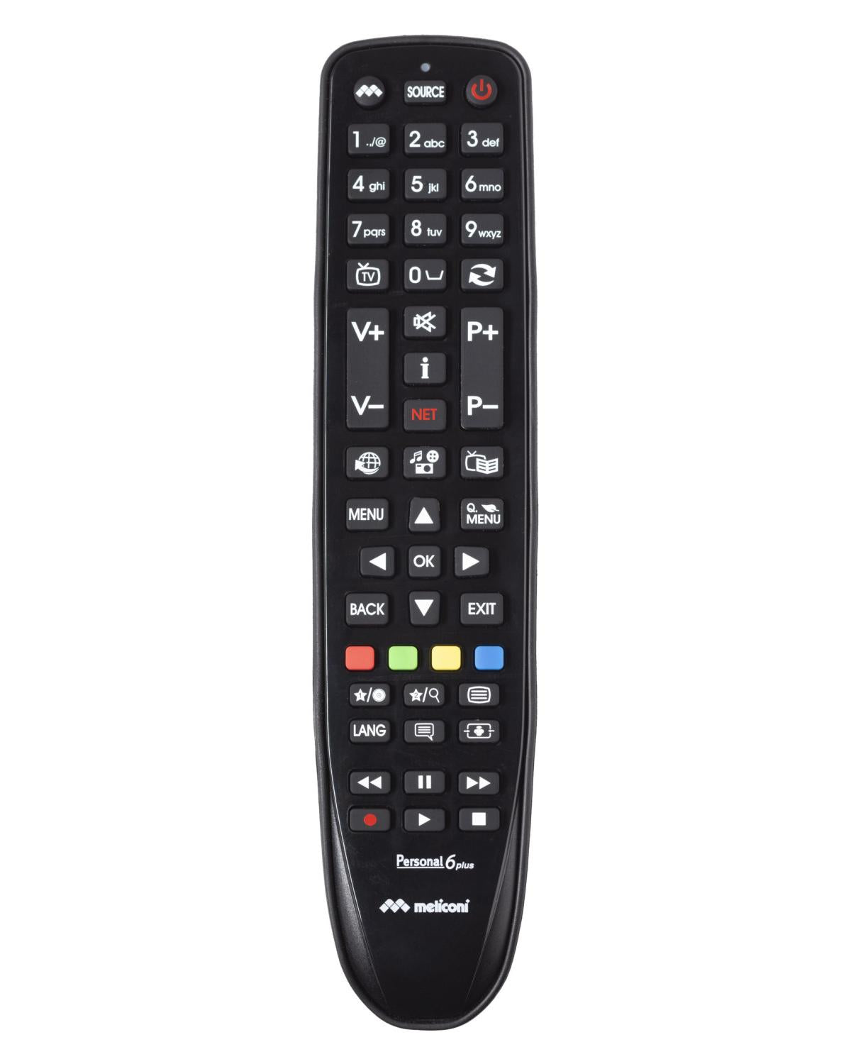 Meliconi Gumbody Personal 6 Plus Telecomando IR Wireless TV Nero