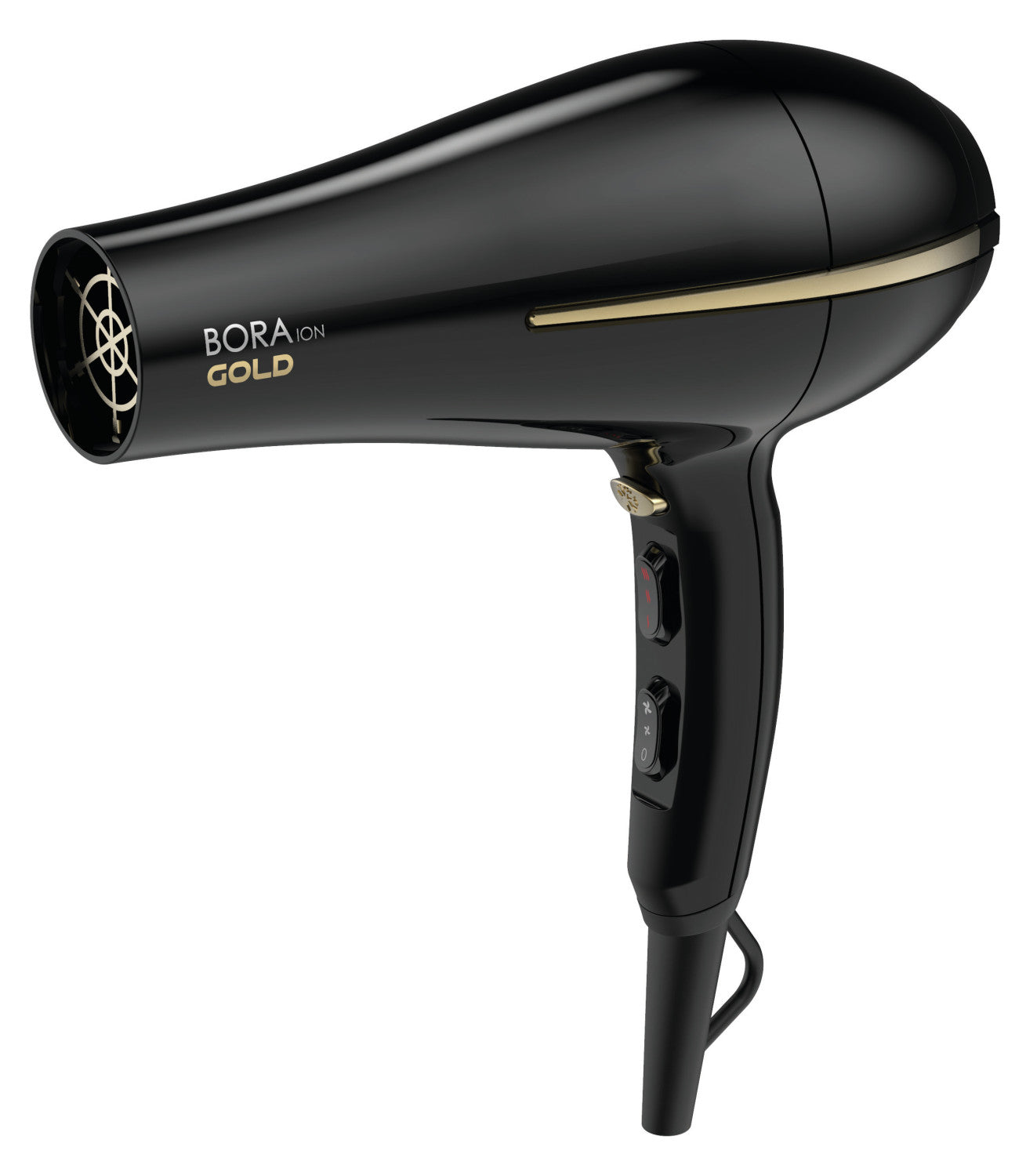 GA.MA Phon Bora Ion Gold: Griglia rivestita in olio d'argan, capelli idratati e morbidi, 2200 W, Motore Dc Ultraleggero, 6 combinazioni di temperatura e velocità, colpo d'aria fredda, inclusi 1 bocchetta e 1 diffusore