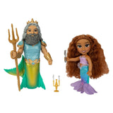 Jakks Pacific Bambola Mermaid la Sirenetta Ariel e Tritone 15 cm