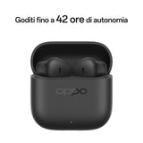 OPPO Enco Buds3 Auricolari True Wireless, 42h di Autonomia, Driver Dinamico da 12.4mm, BT 5.4, Controlli Touch, Cancellazione rumore passiva, Android e iOS, IP55, Versione Italiana , Nero
