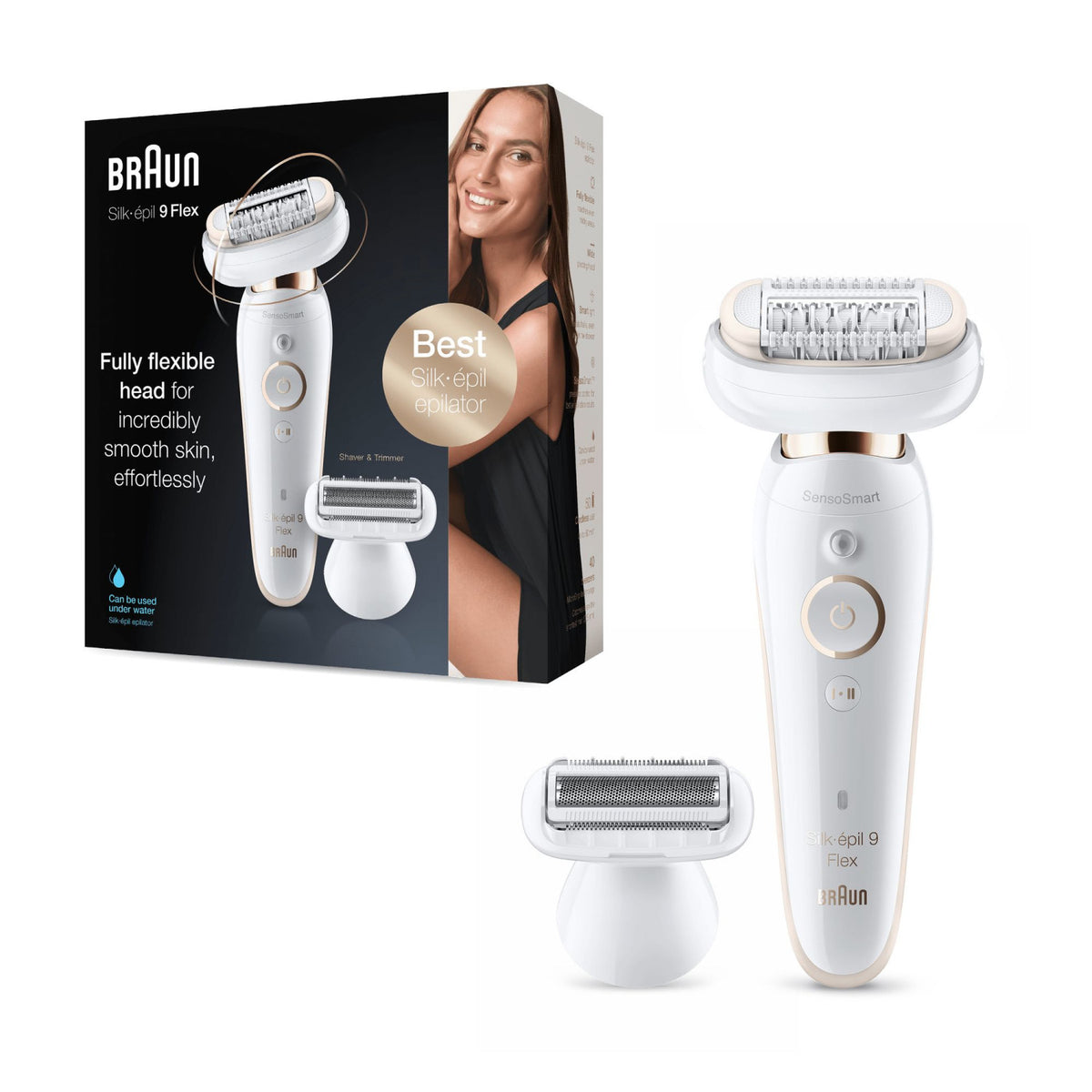Epilatore Elettrico Braun Silk epil 9 Flex 9-002 Senso Smart Con Testina Flessibile