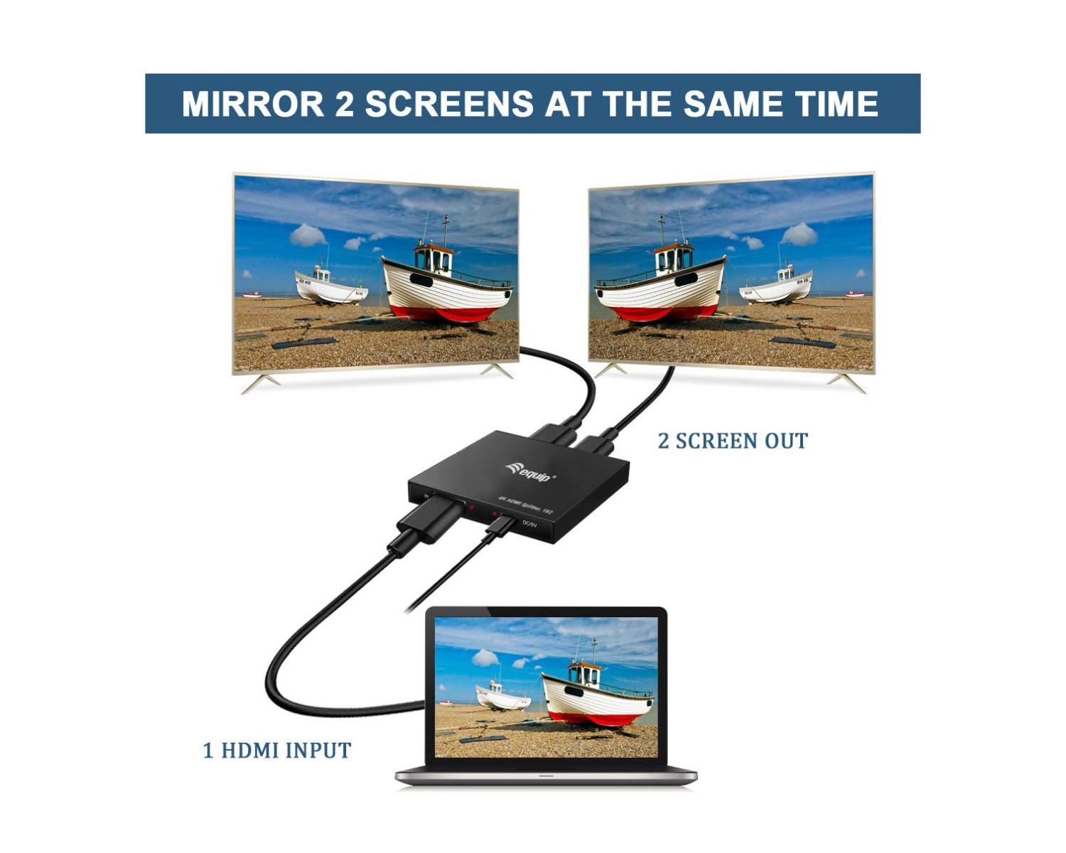 Equip 332715 ripartitore video HDMI 2x HDMI