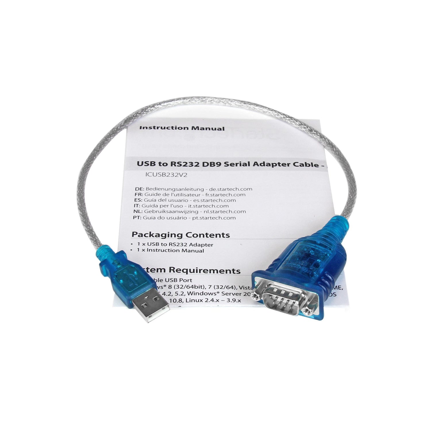StarTech.com Cavo adattatore seriale USB a RS232 DB9 1 porta - M/M