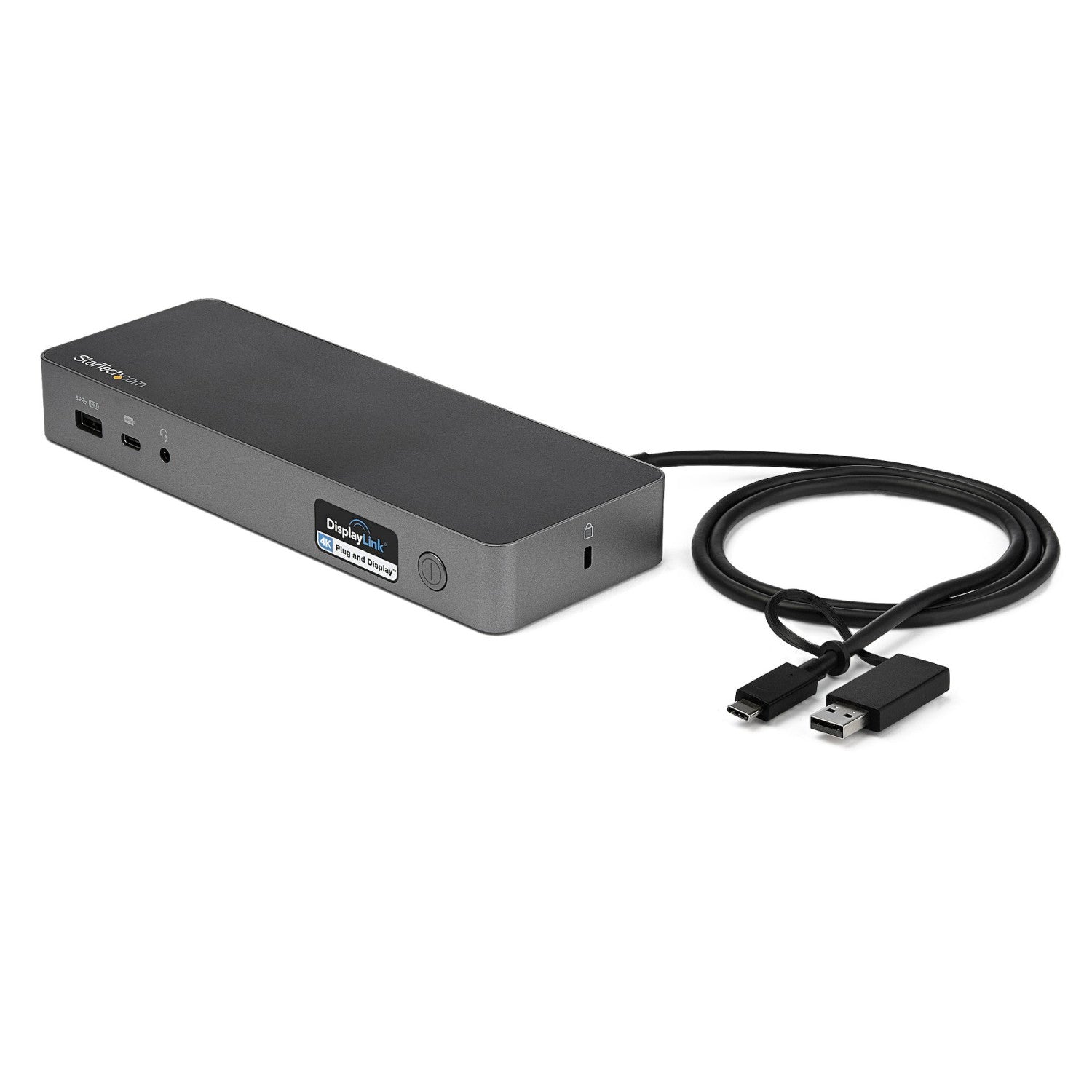 StarTech.com Docking station USB-C e USB-A - Docking station universale per portatili, doppio 4K DP e HDMI, 60W PD, Mac/Windows/Chrome OS, Hub 4x USB 5Gbps, GbE