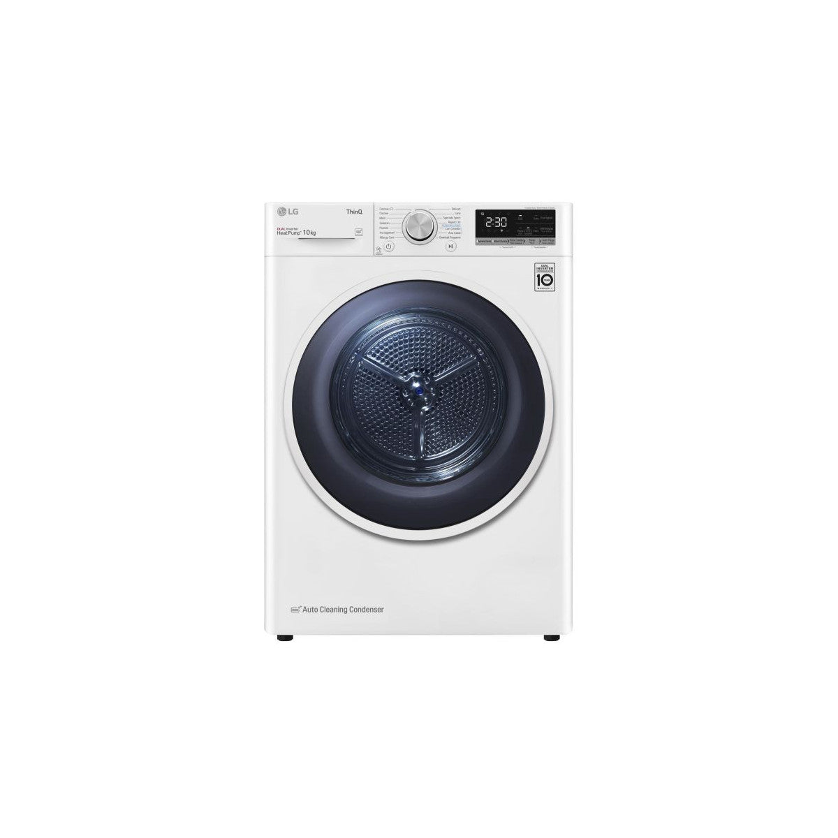LG Asciugatrice 10Kg Pompa Di Calore Dual Inverter Serie X5 Classe C Turbo Dry Ai Dry Wi-Fi Allergy Care Argento Knob RNX5010TWBC