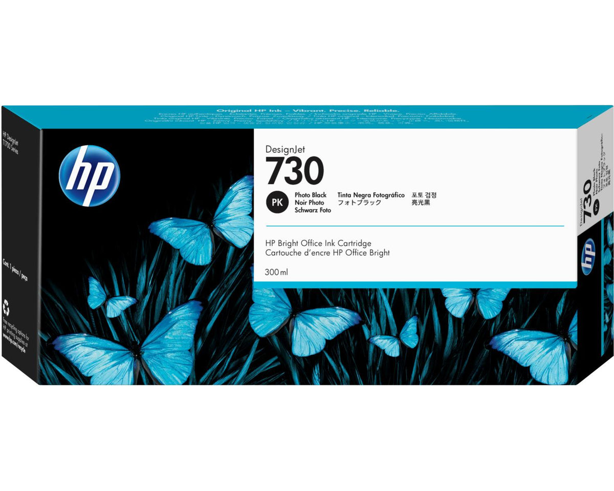HP 730 300 ml Photo Black DesignJet Ink Cartridge Cartuccia d'Inchiostro 1 pz Originale Nero per Foto