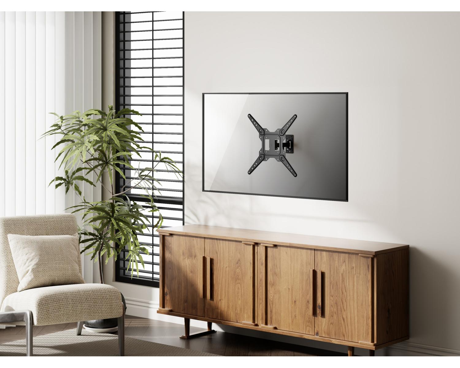Equip 650412 Supporto TV a parete 139,7 cm (55") Nero