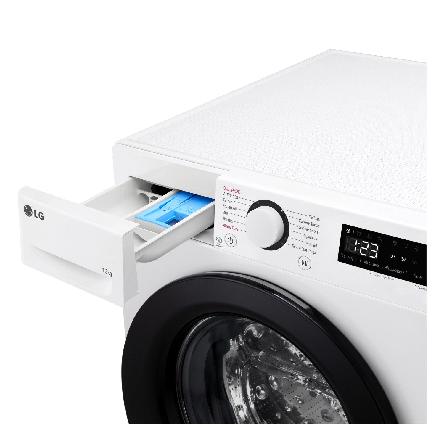 LG F4R3013NSWB Lavatrice 13kg AI DD, Classe A-20 , 1400 giri, Lavaggio a vapore