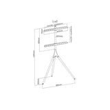 Munari KE088NS Supporto TV a parete 139,7 cm (55") Nero, Legno