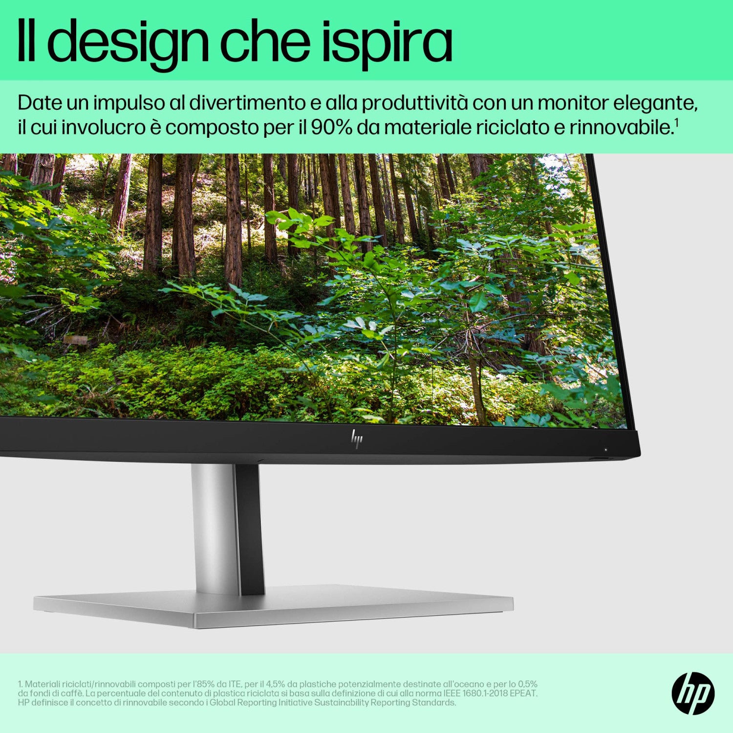 HP E-Series E22 G5 FHD Monitor Monitor PC 54,6 cm (21.5pollici) 1920 x 1080 Pixel Full HD LED Nero, Argento