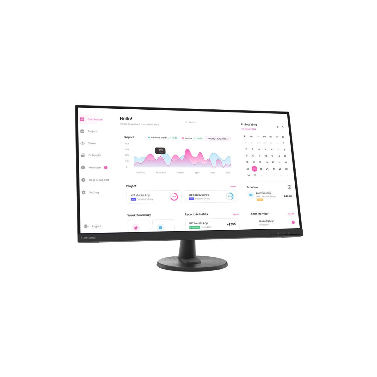 Lenovo D32-40 Monitor PC 80 cm (31.5pollici) 1920 x 1080 Pixel Full HD LCD Nero