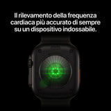 Apple Watch Ultra 4 GPS + Cellular, Cassa 49 mm in titanio nero con Trail Loop borgogna - S/M
