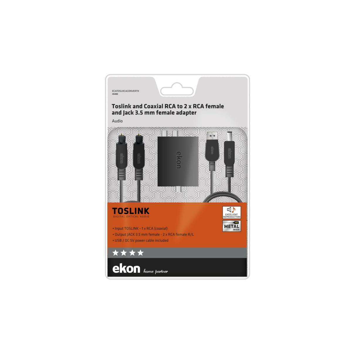 Ekon ECATOSLRCACONVERTK convertitore audio Nero