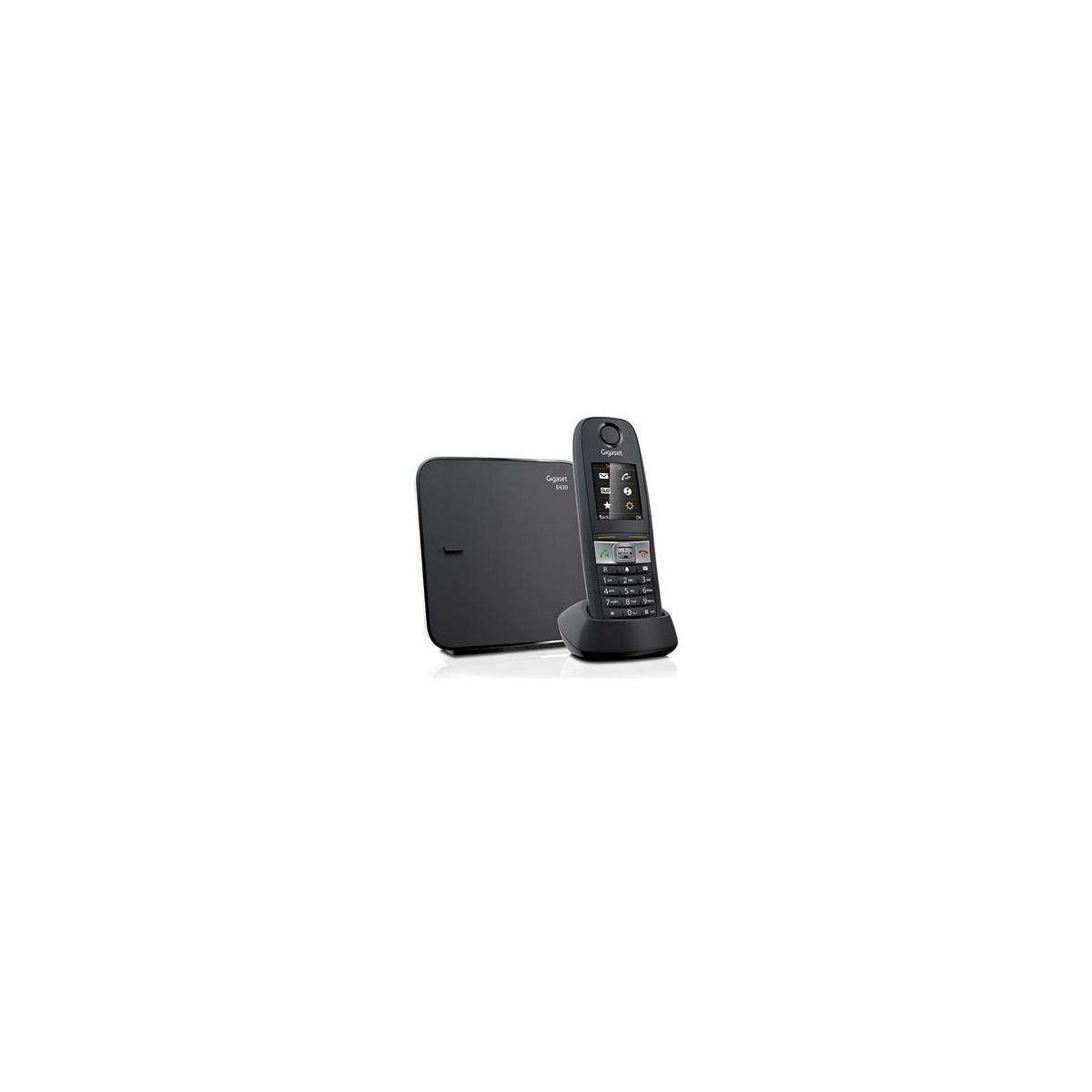 Telefono Fisso Gigaset E630 Cordless DECT Identificatore di Chiamata Nero