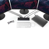 StarTech.com Docking Station USB-C per triplo monitor UHD 4K, Mac e Windows, Dock USB C a HDMI e DisplayPort, Hub a 5 porte USB 3.0 - PD 60W