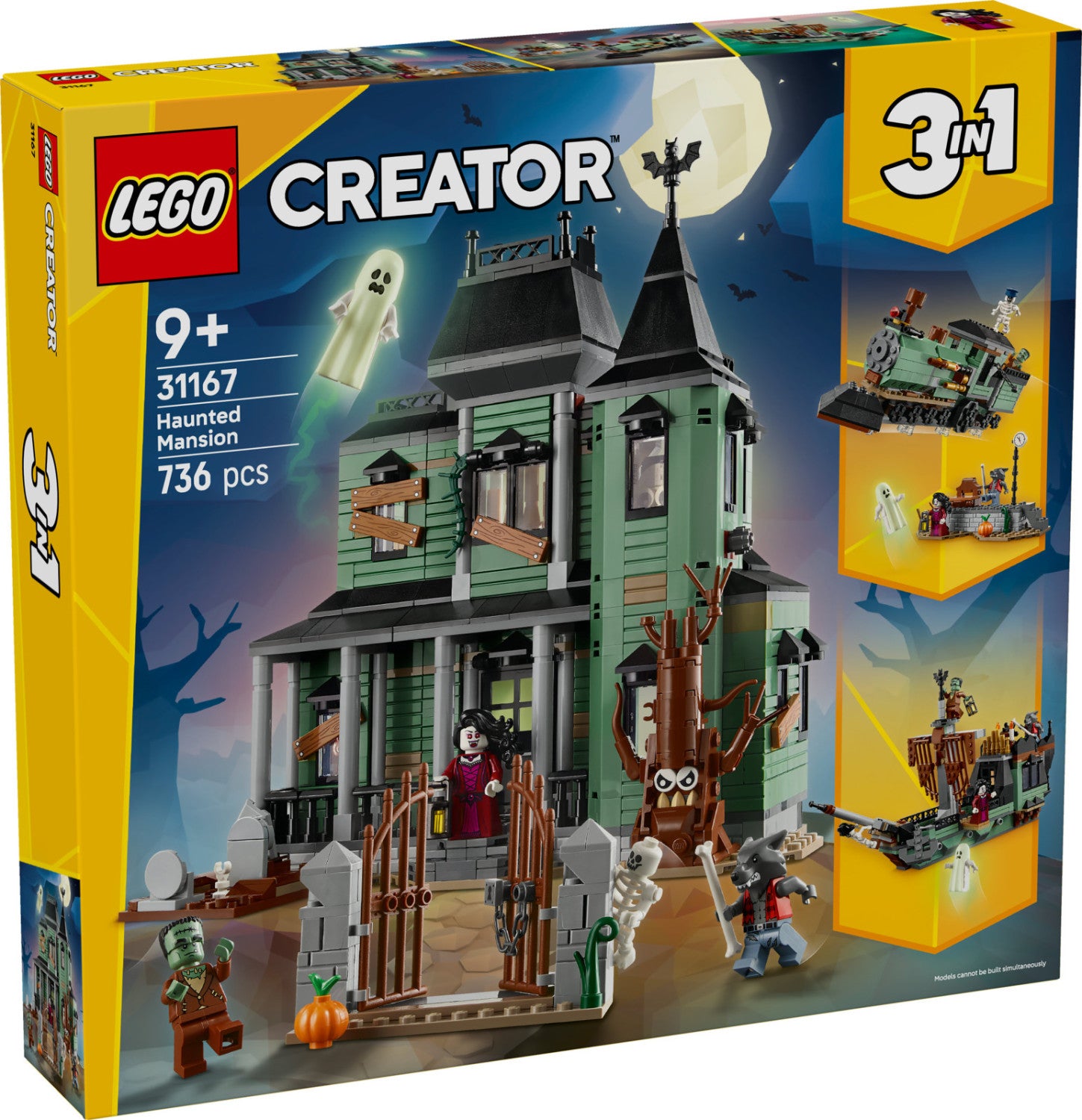 LEGO Creator Villa Spettrale 31167 Set da Costruzione 3 in 1 736 Pezzi 9 Anni