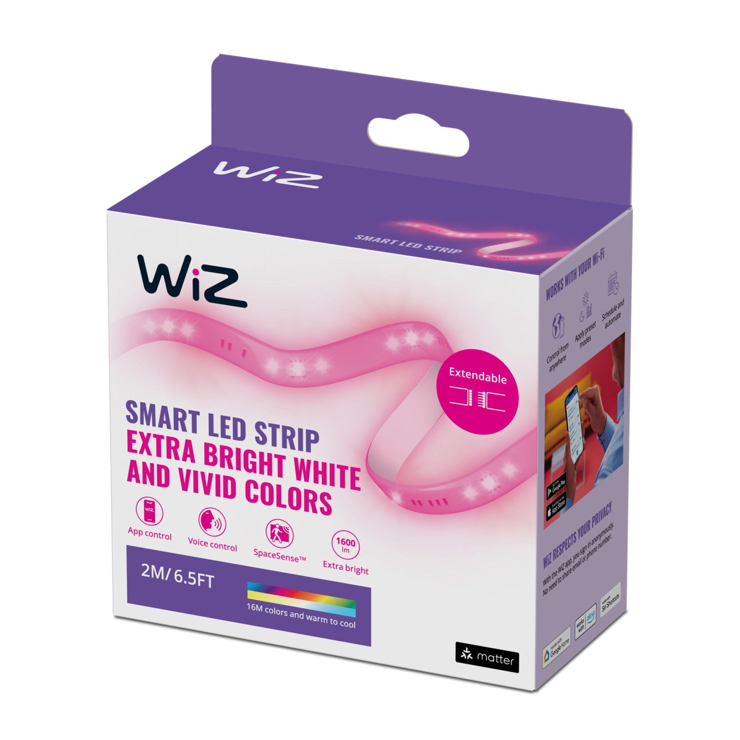 WiZ 8718699788162 soluzione di illuminazione intelligente Striscia LED intelligente Wi-Fi Bianco