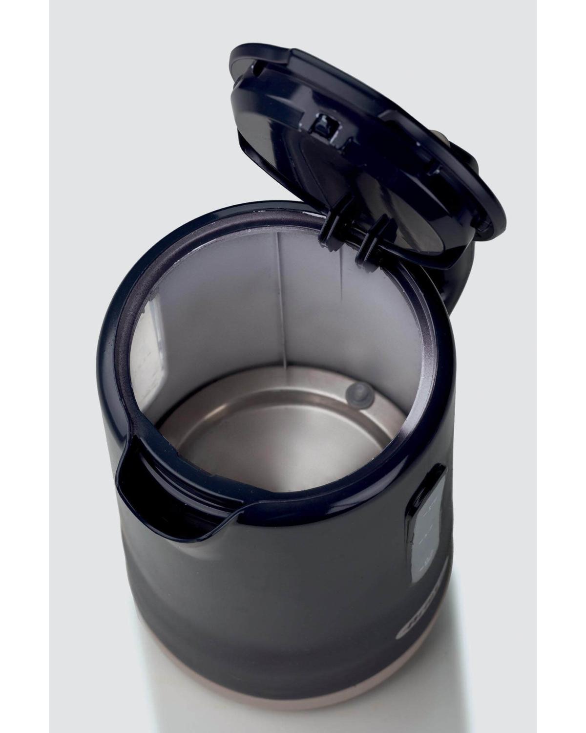 Ariete 00C284600AR0 Bollitore 1.7L Breakfast Dark Grey Capacità tanica acqua 1.7 L Potenza 2200 W Materiale della scocca Plastica Indicatore del livello dell'acqua Senza filo Grigio