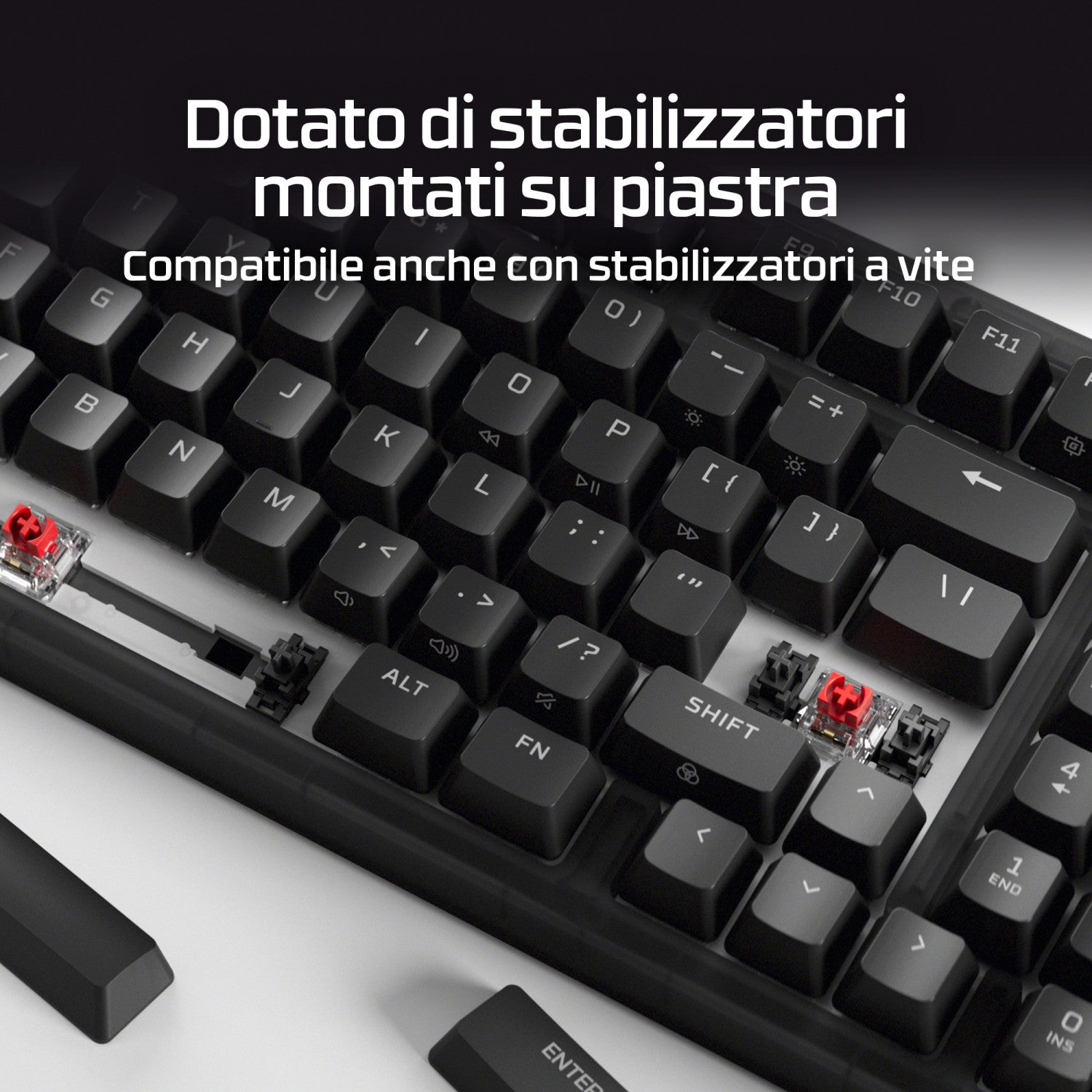 HyperX Origins 2 1800 tastiera Gaming USB Nero