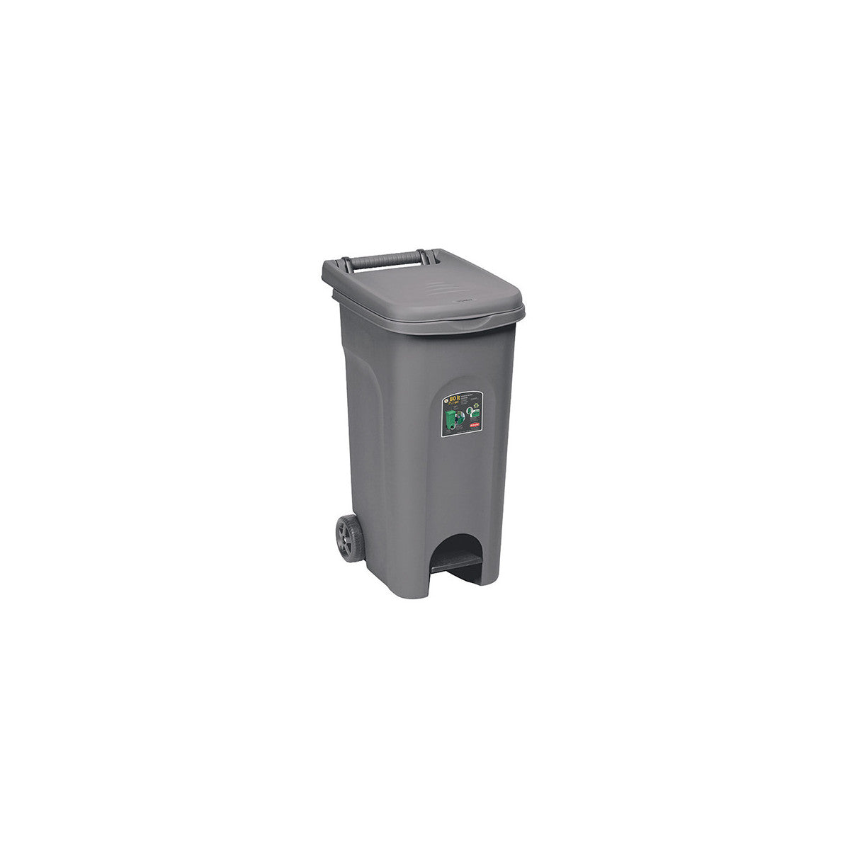 Stefanplast Bidone Urban Eco System 80 Lt Con Pedale Grigio