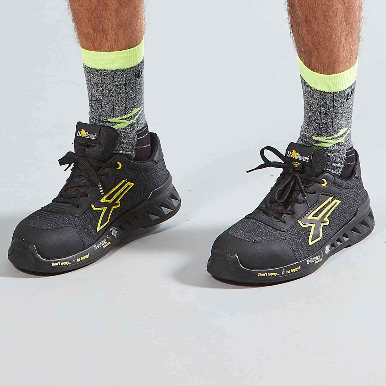 U-Power Frank s ESD Unisex Adulto Nero, Giallo