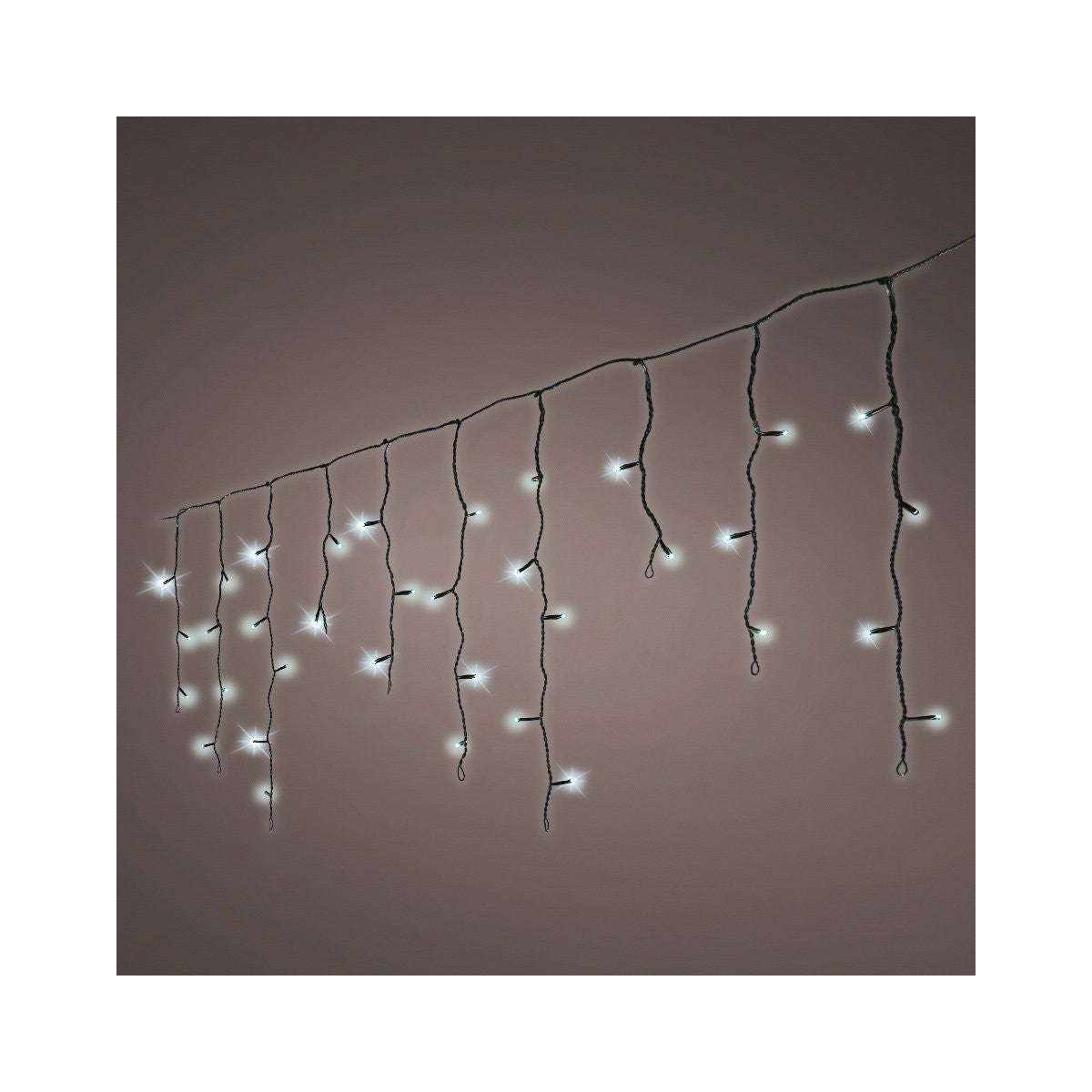 Lumineo Tenda Luminosa A LED A Forma Di Stalattite 5m - 119 LED - Bianco Freddo - Per Interni/Esterni