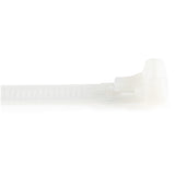 StarTech.com Fascette fermacavo riutilizzabili da 20 cm - 7 mm di larghezza, 50 mm di diametro del fascio e resistenza alla trazione 22 kg, fascette di nylon per interni/esterni, Omologati 94V-2/UL, 100 pezzi - bianco